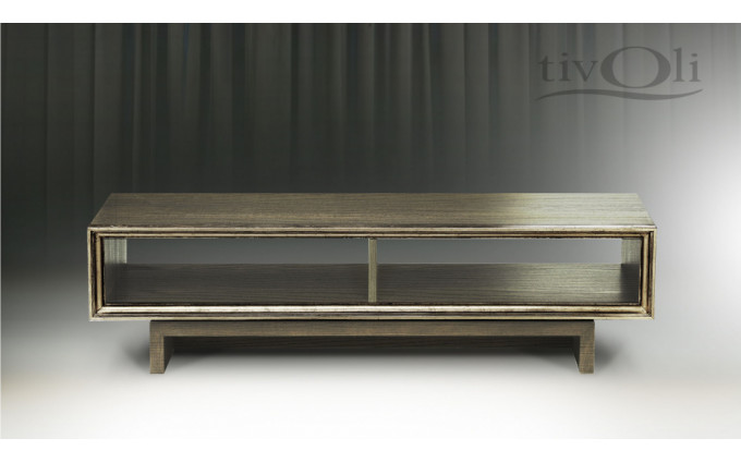 !Тумба под ТВ 1300 х 370 (Мореный дуб/Сильвер)